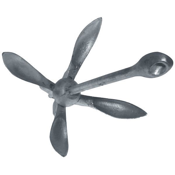 SeaTec paraply anker 8.0 kg foldbart set fra siden