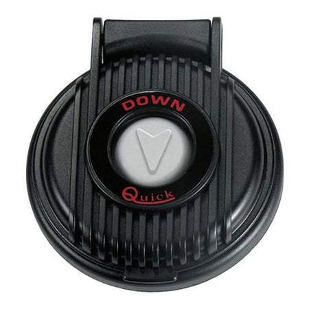 Quick fodkontakt til ankerspil, set forfra med sorte detaljer