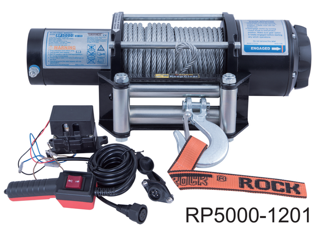Rock, torno eléctrico para remolque RP5000 12 Vdc 3,8HK 2268 kg