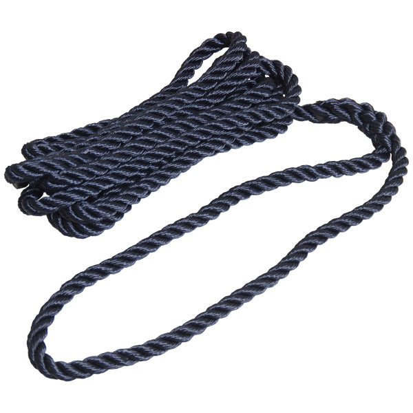 Robline fortøjningstov i navy, 3 slået design, samlet med stopper