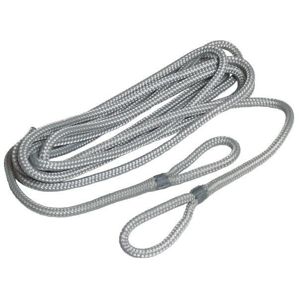 Robline fenderline i grå farve, flettet design, 10mm x 2m.