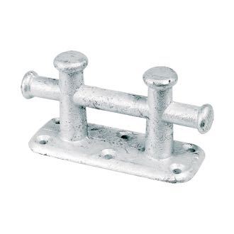 Galvaniseret bro pullert fra 1852 set fra siden, mål 178 x 69 mm.
