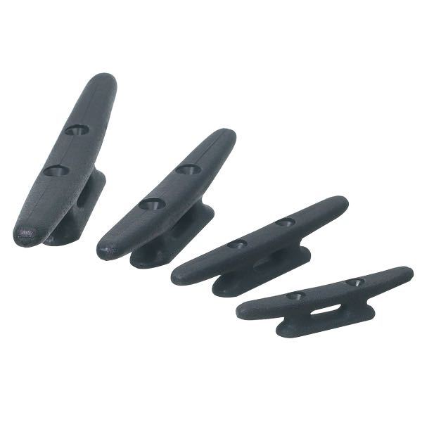 Sort nylon pullert fra SeaTec, 200 mm, set forfra.