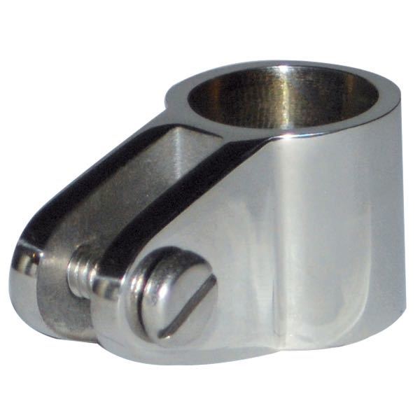 SeaTec kaleche glidebeslag ø25mm set fra siden med rustfri finish