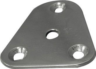 SeaTec underplade i stål, trekantet form 62 x 54 mm, set fra siden