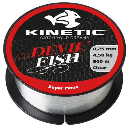 Kinetic Super Mono snøre rullet op, 0,40 mm tyk, 330 m lang
