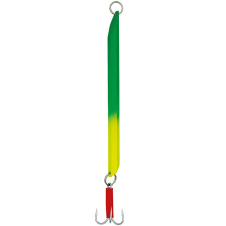 Kinetic Depth Diver snøre i grøn og gul med vægt på 400g.