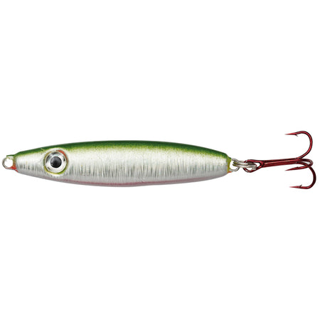 Kinetic Crazy Herring 28g i olive/crystal med #6 krog set fra siden