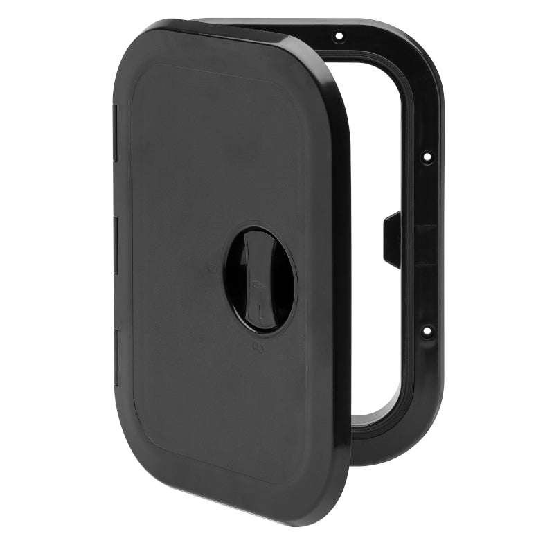 SeaTec inspektionsluger set fra toppen, størrelse 270 x 373 mm, i sort.