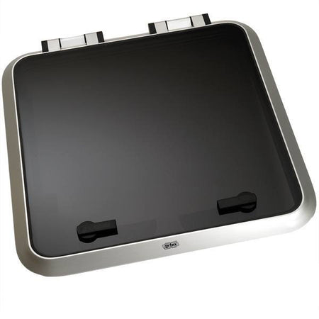 Gebo Flushline skylight 620x620mm set ovenfra, ideel til bådmontering.