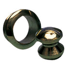 Foresti messing roset/knop til dør, set forfra, med montagestørrelse 13mm