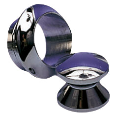 Forkromet messingknop fra Foresti til dør, monteringshul 23 mm.