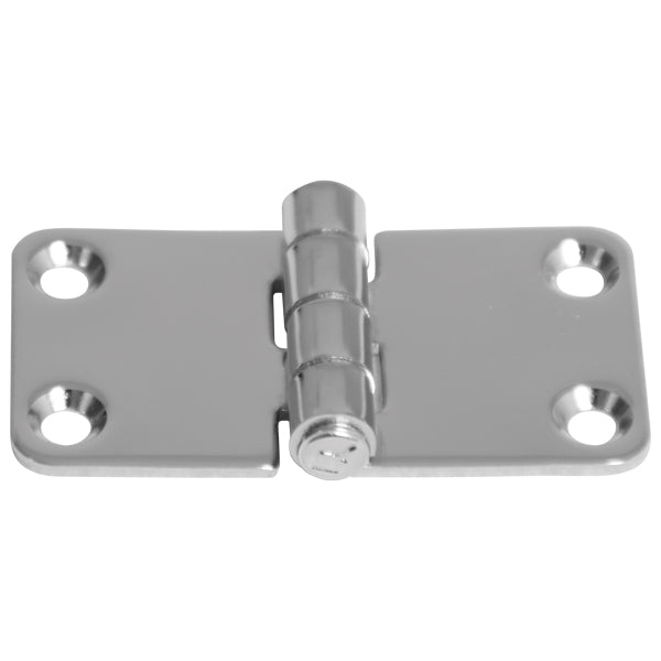 Roca hængsel set forfra, rustfrit stål AISI 304.