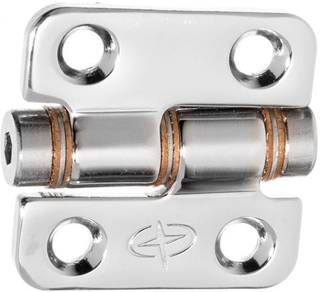 Roca friktion hængsel 38x38mm AISI304 set forfra i silberfarve