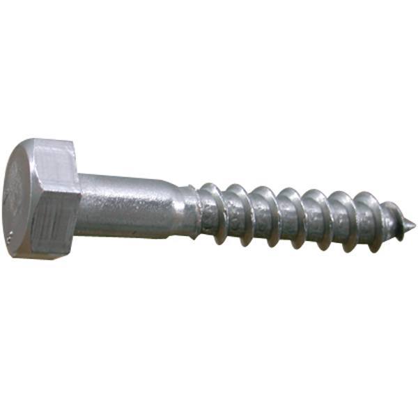 Marifix fransk skrue 6 x 80 a4, set fra siden med rustfrit stållook