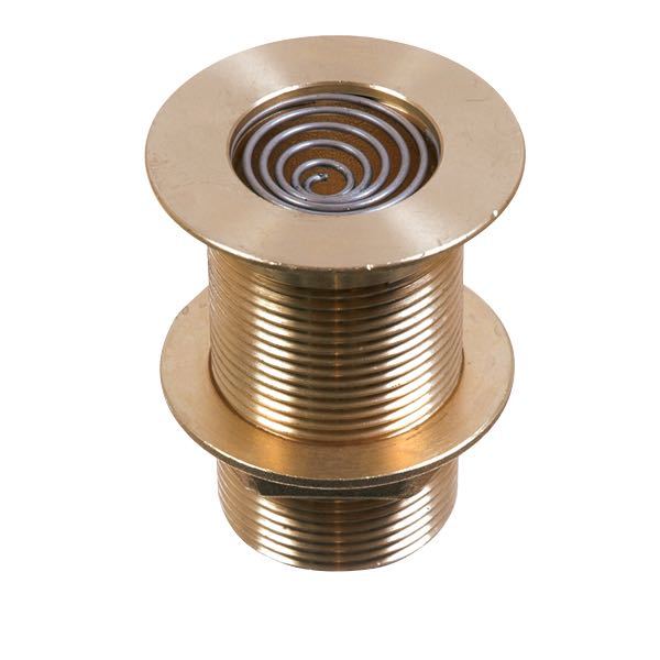 Guidi gennemføring 1 1/2" med fjedersi, vist fra siden.