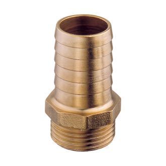 Guidi slangestuds i messing, set fra siden med tydelig detalje.