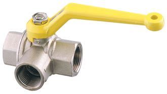 Guidi trevejshane type 'l' 1/2" set forfra med tydelig ventiludgang.