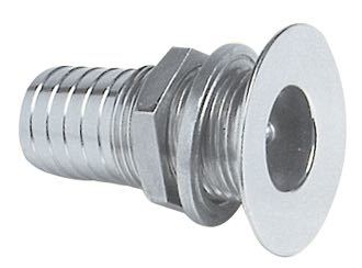 Gennemføring 3/4" RF u/s i rustfrit stål AISI 316, set fra siden.