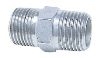Brystnippel 1 1/2" RF AISI 316 i rustfrit stål, set fra siden.