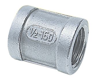 Muffe indvendig gevind 1 1/2" RF AISI 316 set fra siden