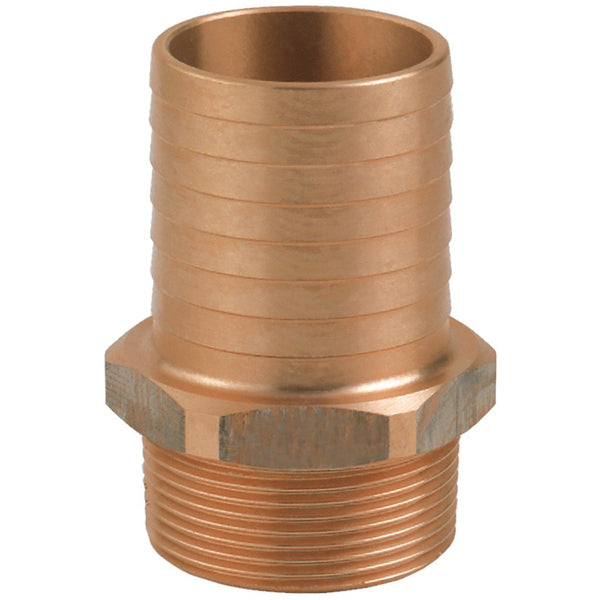 Slangestuds 3/8" x 10mm i bronze fra Guidi, set fra siden