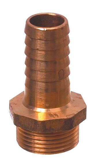 Guidi slangestuds i bronze, set fra siden med koblingspunkter.