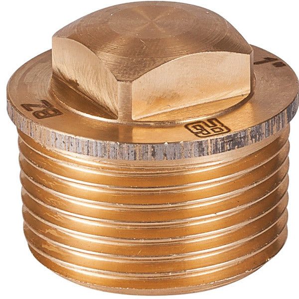 Guidi bronze prop med udvendigt gevind 1" set fra siden