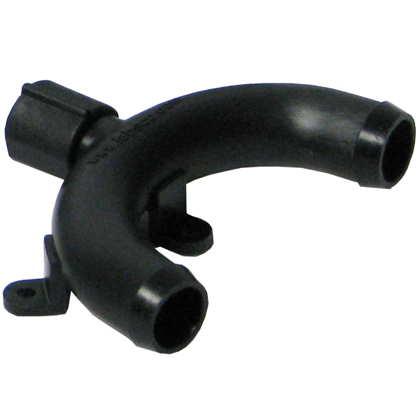 Jabsco antihævert 38mm monteret på en septiktank, ved vandkanten.
