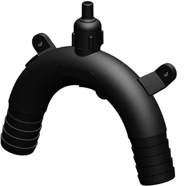 Trudesign antihævert 25mm sort set forfra med glat overflade.