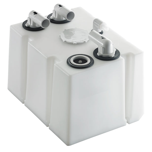 Dometic 88L septiktank installeret i båd med tilslutninger