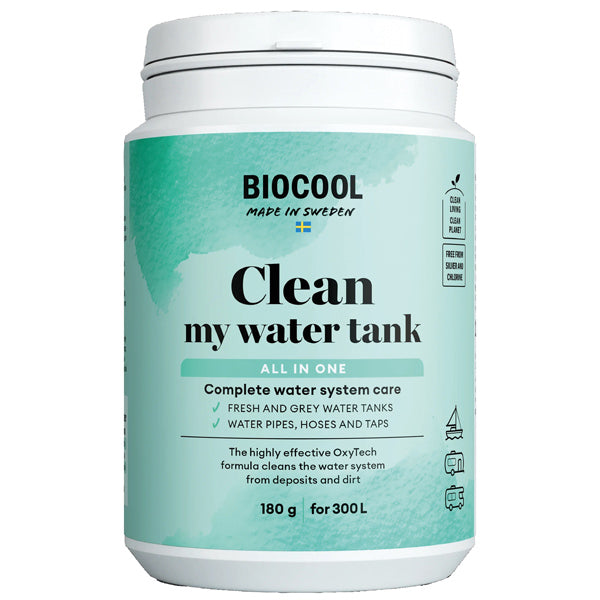 Bio Cool Clean Water Tank 180g pulver i emballage, klar til brug