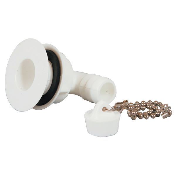 Barka 90° afløb med 20 mm studs set fra siden