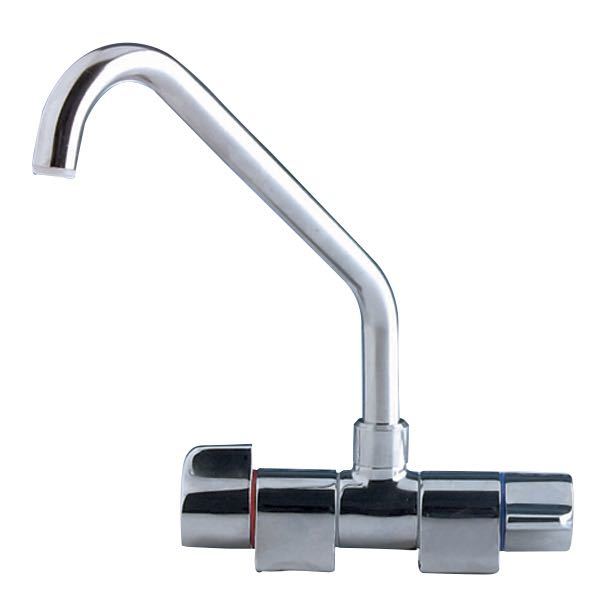 Barka blandingsbatteri forkromet med 165 mm brusehoved set forfra