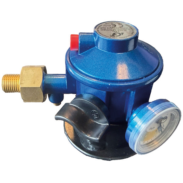 IGT, regulador de gas Jumpo click on con manómetro rosca de 1/4"