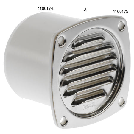 Roca ventilator sidevisning, fremhæver kvaliteten af AISI316 materialet