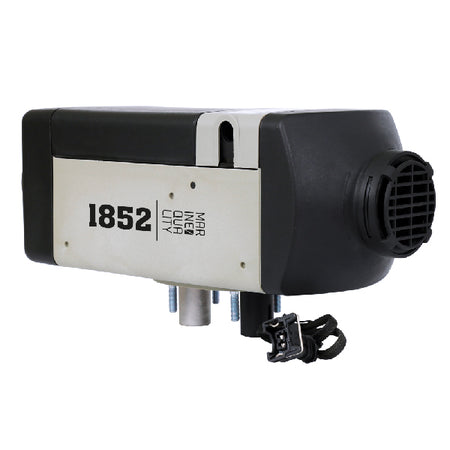 1852 bådvarmer 2Kw diesel set forfra, med betjeningselementer synlige