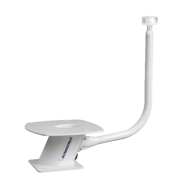 Detalje af ScanStrut PowerTower stang og den hvide LED-lanterne