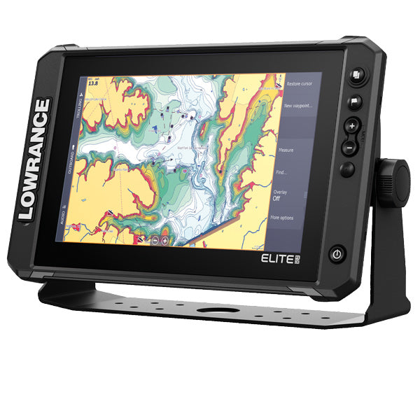 Lowrance Elite FS 10 skærm set forfra, klar til installation.