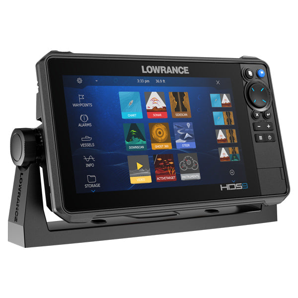 Lowrance HDS-9 PRO med Active Imaging HD transducer set forfra
