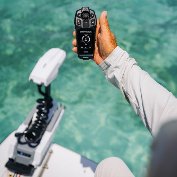 Detalje af Lowrance motorens monteringsbeslag