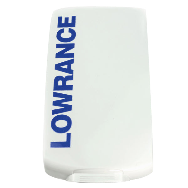 Lowrance 4" solcover til beskyttelse af marineudstyr, monteret på båd.