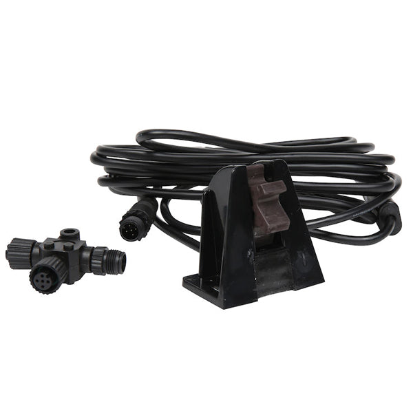 Hækmonteret NMEA2000 fart sensor EP70 fra Navico, set forfra med tilslutninger.