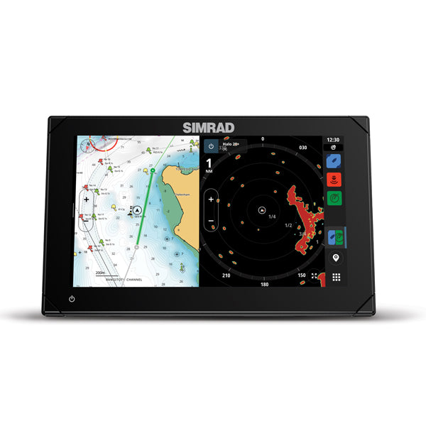 Simrad NSX 3009 kombiinstrument set forfra, klar til montering.