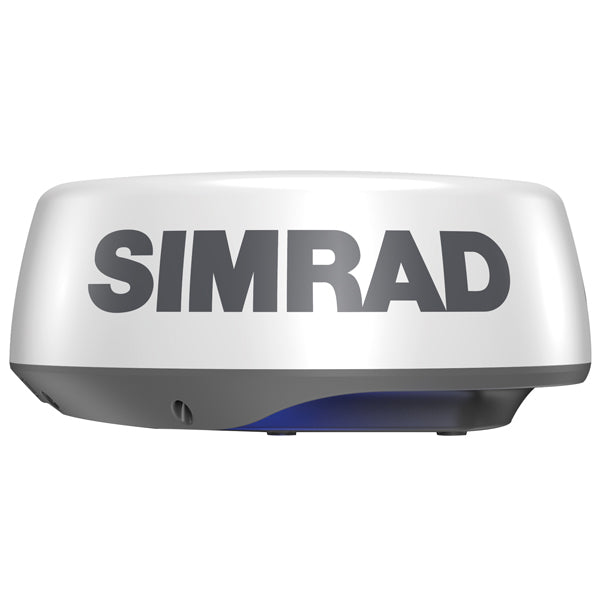 Simrad Radar Halo20 set fra siden med monteringsbeslag