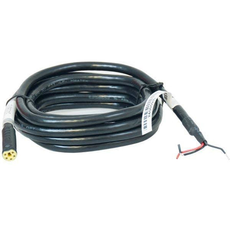 Navico Simnet power kabel 2m uden terminator, vist liggende på en hvid baggrund.