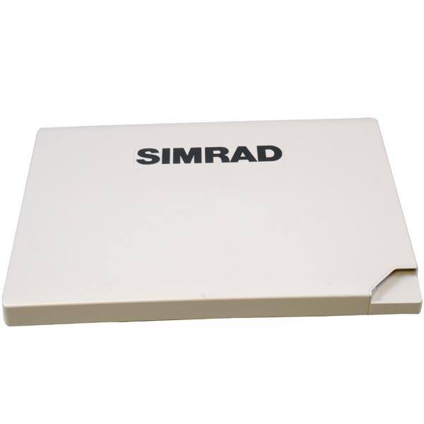Suncover til Navico Simrad GO7 XSE placeret på en bådskærm