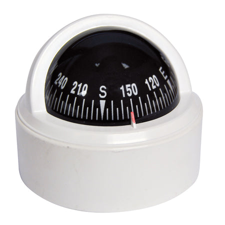 Riviera kompas STELLA BS1 65mm med hvid rose, set forfra