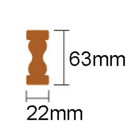 Roca hyldekant L198cm monteret på båd