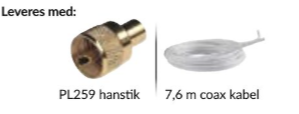 Glomex RA1225HP VHF antenne monteret på en båd med klart himmel baggrund